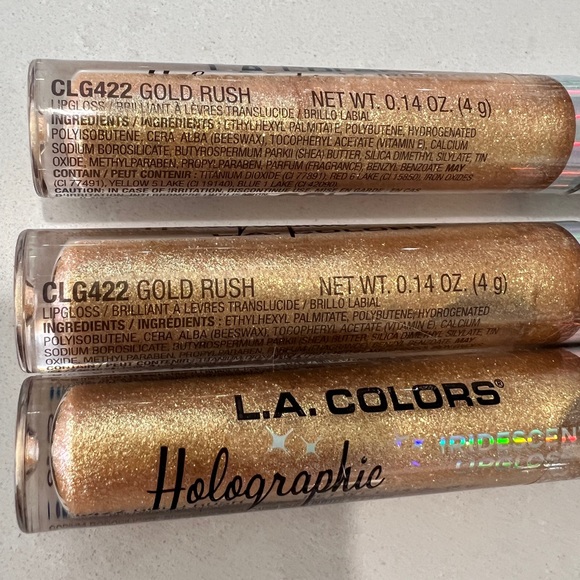 (3) L.A. Colors Holographic Iridescent Lipgloss Bundle - Picture 3 of 6